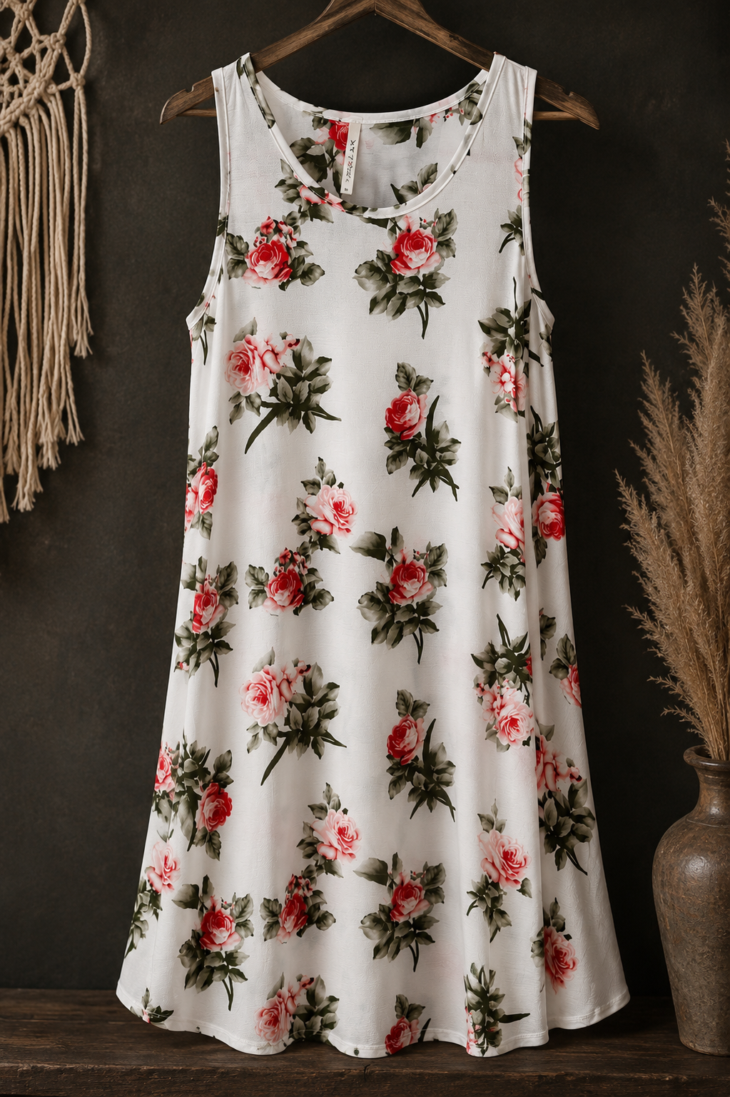 Boho Rose Breeze Pocket Dress